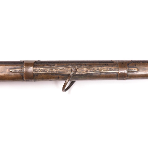 354 - A 20 bore Indian flintlock jezail, 66