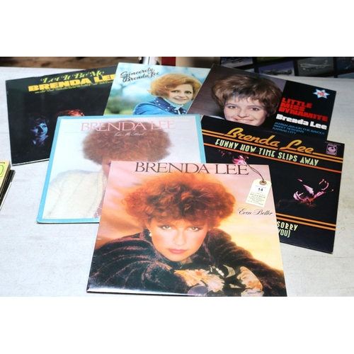 14 - 35x Brenda Lee LPs. Including early mono releases on the Brunswick label. Albums include; Bye Bye Bl... 