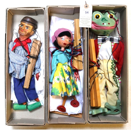 54 - 10x Pelham Puppets. 4x boxed examples; Bengo the Dog, Pinocchio (type SS), Scotsman-MacBoozle and Ty... 