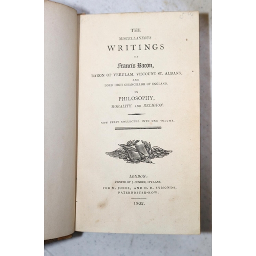 68 - 26x 18th and 19th Century books. Including; Vol 4 of Shakspeare's Works (pub. London 1797). Essays b... 