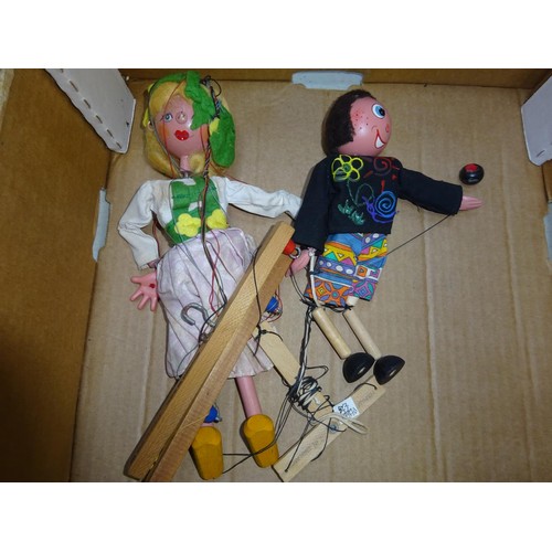 53 - 16x Pelham Puppets, etc. Including 5x boxed examples; Cinderella. A Clown. Gypsy Girl. A Junior Clow... 