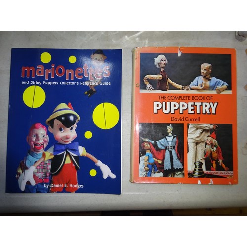 55 - 7x Marionettes by various makes and a Pelham Puppet style theatre. Puppets include; 2x Jester, 2x Wi... 