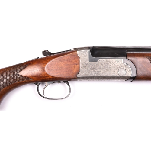 306 - * A 12 bore DB O&U Italian Zoli top lever single trigger ejector shotgun, number 60227, 44½