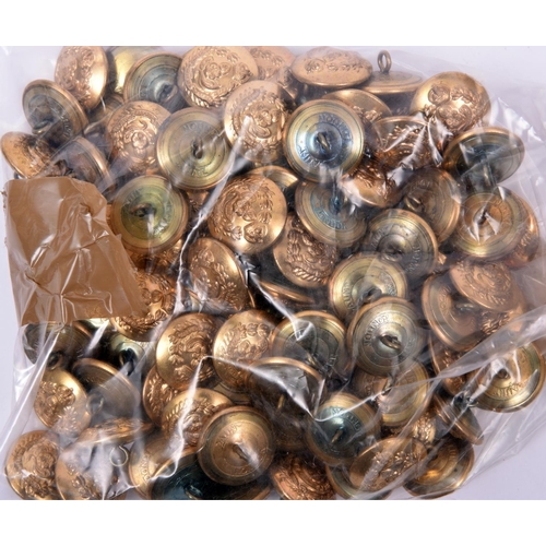 126 - 100 Worcestershire Yeomanry OR's large brass buttons, unissued stock, gilding metal finish. VGC £40-... 