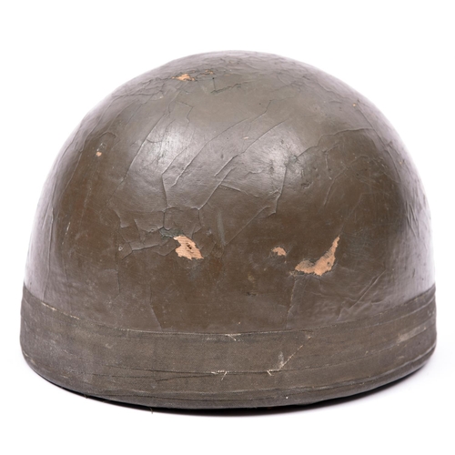 154 - A WWII motor cyclists crash helmet, QGC (lining badly eaten)  £30-40