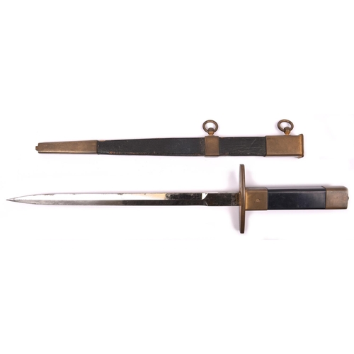 216 - An M1935 French Airforce NCO's dress dagger, slender plated blade 10