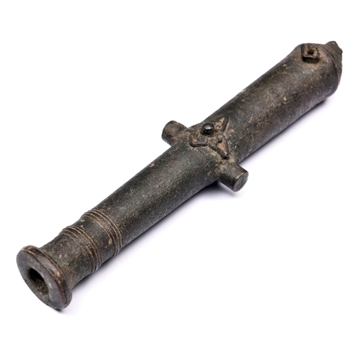 23 - A small Malayan brass cannon, lantaka, 11