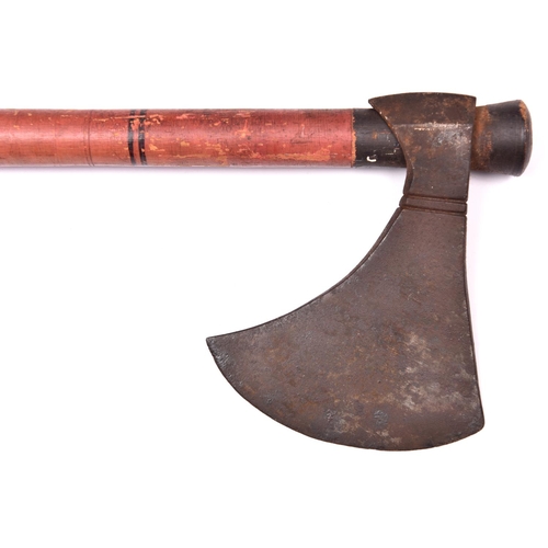 247 - A 19th century central Indian axe, semi crescent head 5½