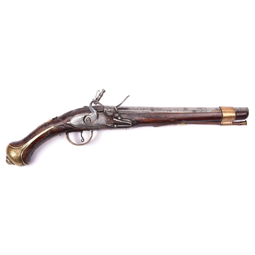 334 - A Turkish flintlock holster pistol, 16