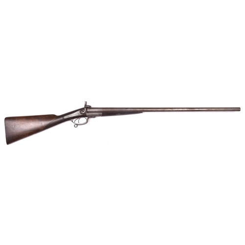 347 - A DB 12 bore underlever pin fire sporting gun by George Smith, barrel 30