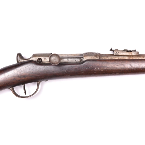 352 - A probably unique 11mm French Model 1866 Chassepot bolt action needle fire rifle,  51½” overall, bar... 