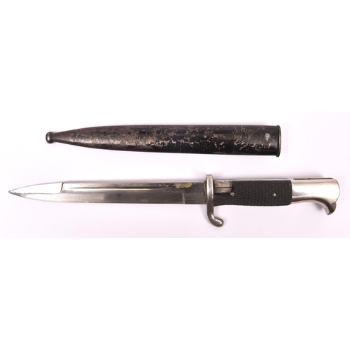 79 - A Third Reich period dress bayonet, plated blade 7½