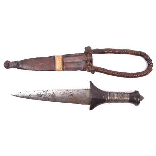 263 - A Sudanese arm dagger, plain  blade 6