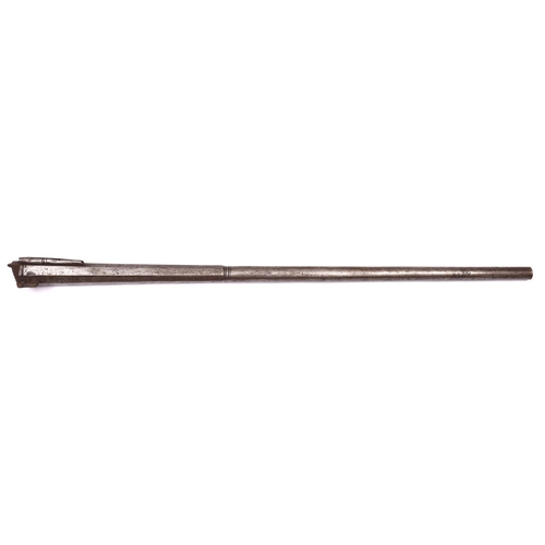 282 - A late 16th century 2 stage 10 bore barrel from an English or European matchlock musket, 39