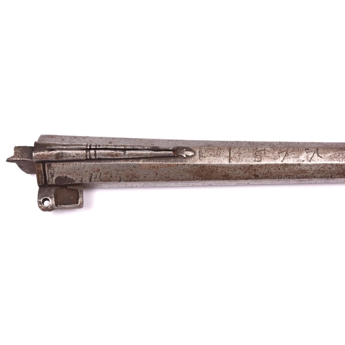 282 - A late 16th century 2 stage 10 bore barrel from an English or European matchlock musket, 39