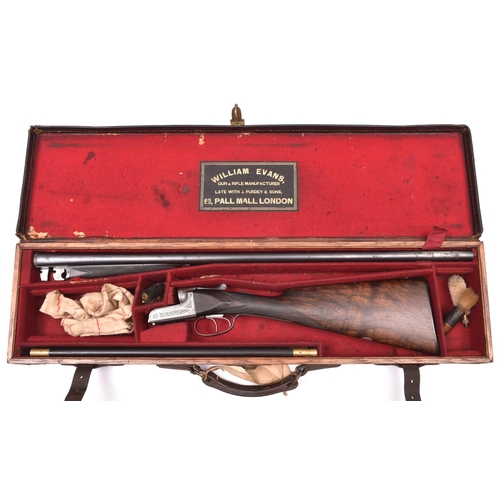 296 - * A DB 16 bore top lever hammerless boxlock ejector shotgun, by William Evans, 63 Pall Mall, London ... 