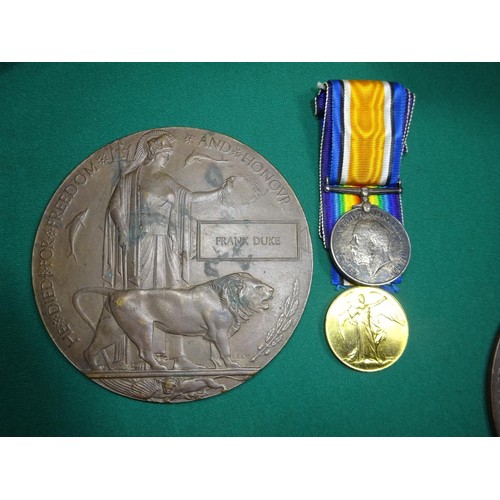 42 - A WWI family group to three brothers, comprising: Pair: BWM, Victory (SD 2667 Pte V G Duke, R Suss. ... 