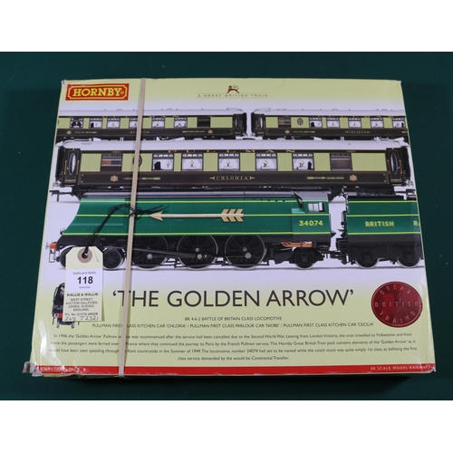 118 - A Hornby 'OO' gauge Train Pack (R2369). 'The Golden Arrow'. Comprising British Railways Battle of Br... 