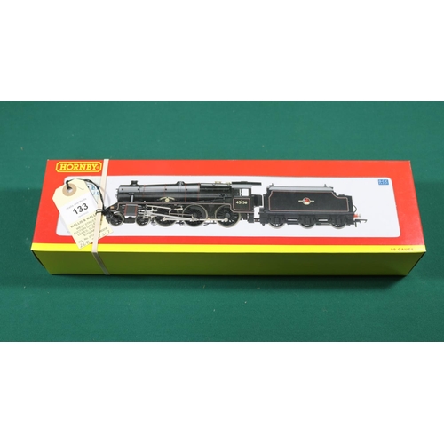 133 - A Hornby 'OO' gauge BR class 5MT 4-6-0 Tender Locomotive (R2555). 'Ayrshire Yeomanry' RN 45156. In l... 