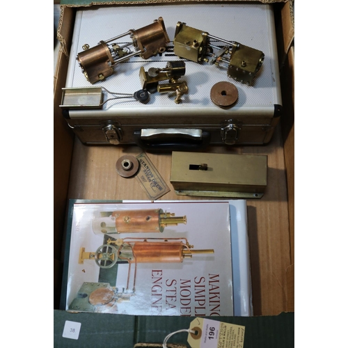 196 - A quantity of Stuart Models live steam related items. Including; 2x single cylinder steam pumps (app... 