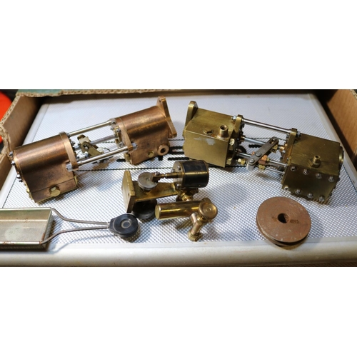 196 - A quantity of Stuart Models live steam related items. Including; 2x single cylinder steam pumps (app... 