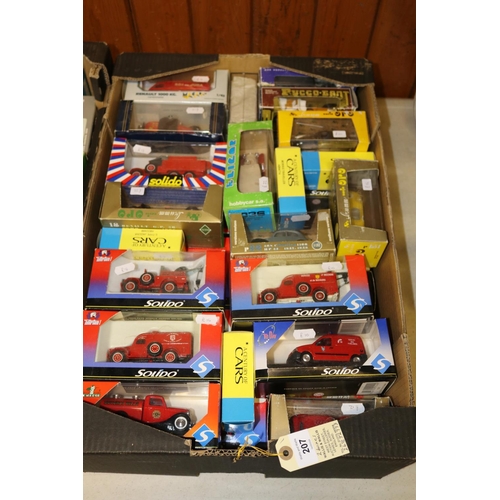 207 - Quantity of various makes. 12 Solido fire related vehicles including support vehicles and fire engin... 