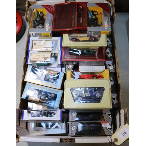 212 - 155x vehicles by various makes. Including; Matchbox Models of Yesteryear, Lledo, Oxford Diecast, Eli... 