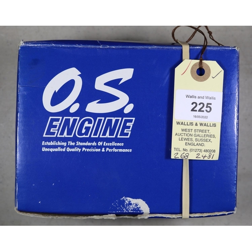 225 - O.S. model aircraft engine for radio controlled aircraft. Model No. FS 56, with silencer. Made in Ja... 