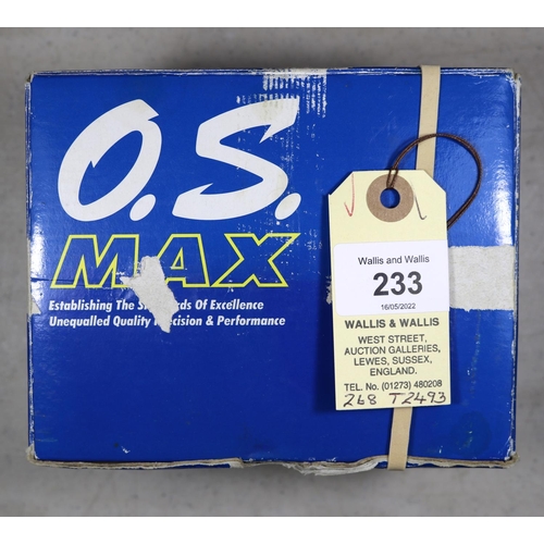 233 - O.S. model aircraft engine for radio controlled aircraft. Model No. MAX 25FX /12660, complete with s... 