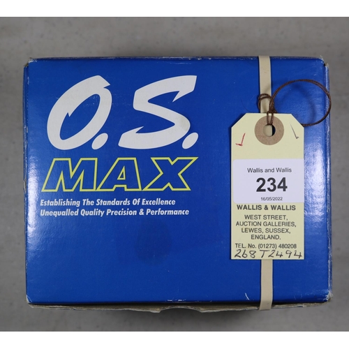 234 - O.S. model aircraft engine for radio controlled aircraft. Model No. MAX 46AX /15480, complete with s... 