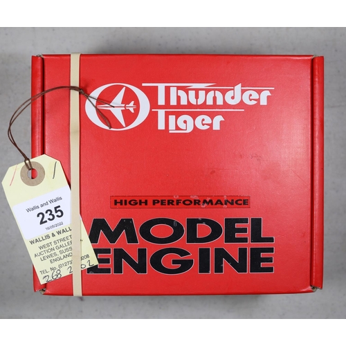 235 - Thunder Tiger High Performance model aircraft engine for radio controlled aircraft. Model No.9141 PR... 