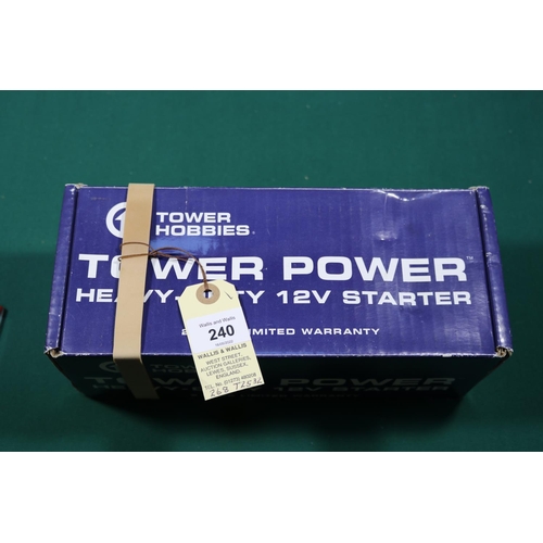 240 - Tower Hobbies Tower Power Heavy-Duty 12V Starter. A model aircraft engine starter for engines up to ... 