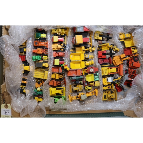 247 - A good quantity of play worn heavy plant/construction equipment etc. Including trucks, loaders, bull... 