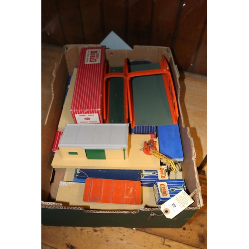 42 - A quantity of Hornby Dublo lineside items and accessories. Including a pre-war (dated 1938) D1 (D407... 