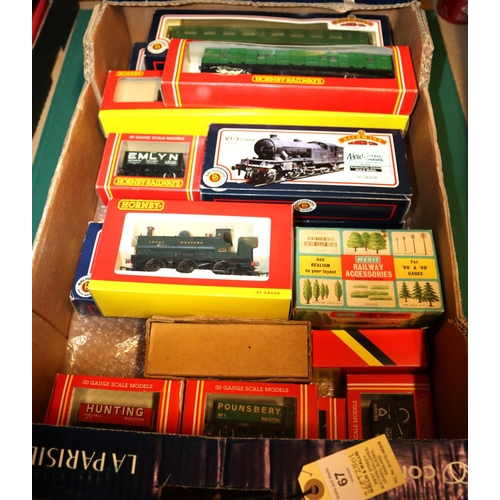 67 - 18x OO gauge items by Hornby and Bachmann. Including 3x locomotives. A Hornby GWR Class 27xx 0-6-0T,... 