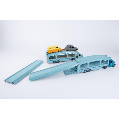 334 - 6 Dinky Toys.2 x Pullmore Car Transporter (582) 
one in medium blue Bedford Tractor Unit with light ... 