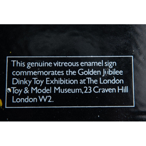 355 - A Limited Edition enamelled sign/plate 'Dinky Toys 50 years Golden Jubilee 1933-1984. Plate No.70 of... 