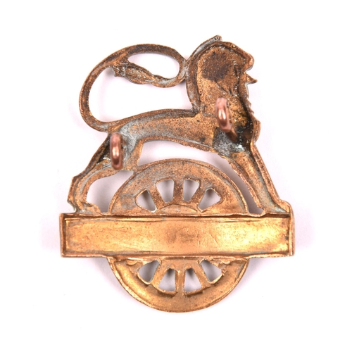 10 - British Railways (Western Region) STATION MASTER cap badge. Brass and brown enamel lion over wheel, ... 