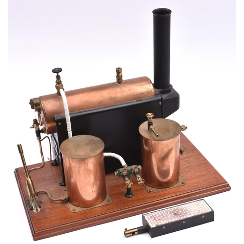 197 - A Stuart Models live steam boiler for a steam plant. A well constructed model in brass etc. Fitted w... 