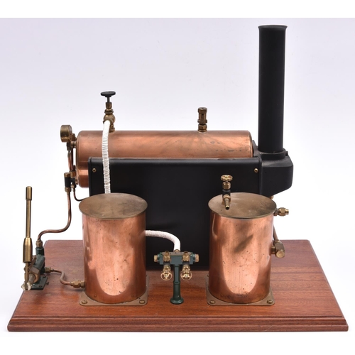 197 - A Stuart Models live steam boiler for a steam plant. A well constructed model in brass etc. Fitted w... 