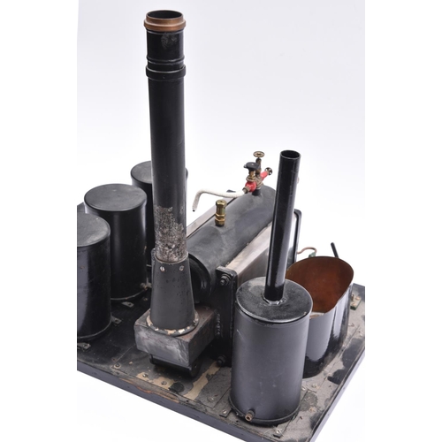 200 - A live steam stationary steam boiler built using some Stuart parts. Fitted with pressure gauge, wate... 