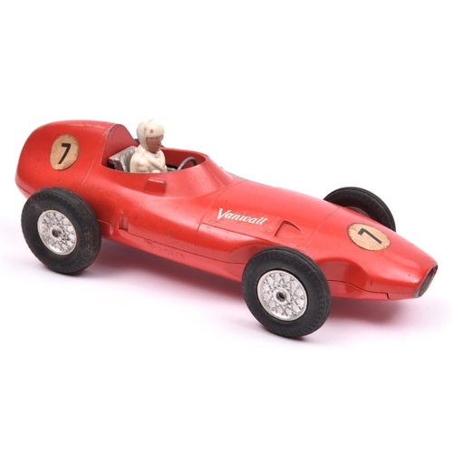 324 - A large late 1950's Mettoy die-cast Vanwall single seat racing car. Approximately 1:24 scale, a more... 