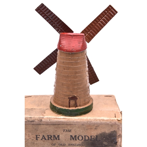 394 - Charbens 'The Farm Model Of Old English Windmill'. An example in mid brown with dark brown sails, re... 