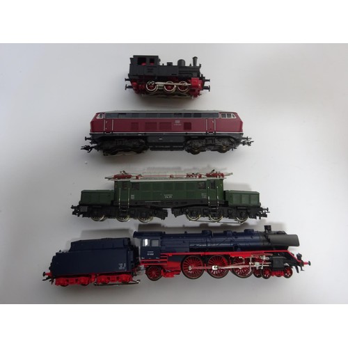 30 - A quantity of Marklin HO model railway. 4 locomotives- 2x German Railways, a class 03 4-6-2 tender l... 