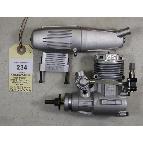 252 - O.S. model aircraft engine for radio controlled aircraft. Model No. MAX 46AX /15480, complete with s... 