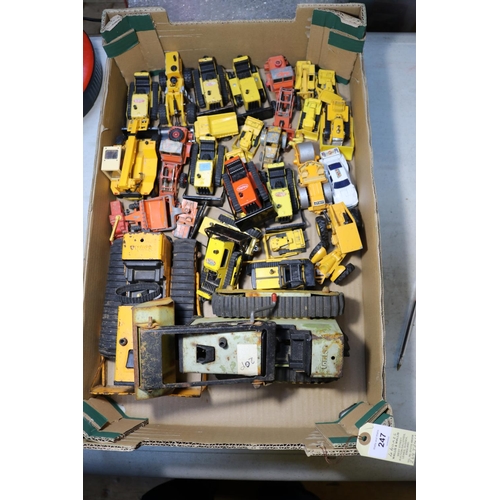 276 - A good quantity of play worn heavy plant/construction equipment etc. Including trucks, loaders, bull... 