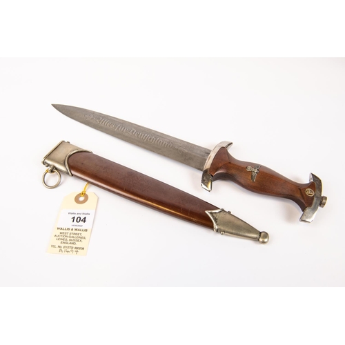 104 - A rare Third Reich SA mans honour dagger, 8½