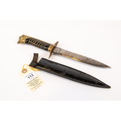 113 - An Italian Fascist GIL leader's dagger, poor quality DE blade 6½