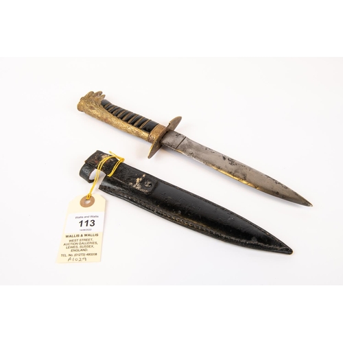 113 - An Italian Fascist GIL leader's dagger, poor quality DE blade 6½