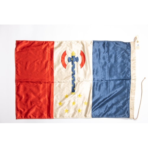 142 - A printed Vichy France Fascist flag, 3' x 2', marked 